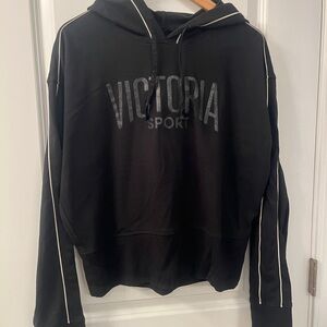 Victoria's Secret Black Hoodie with White Piping